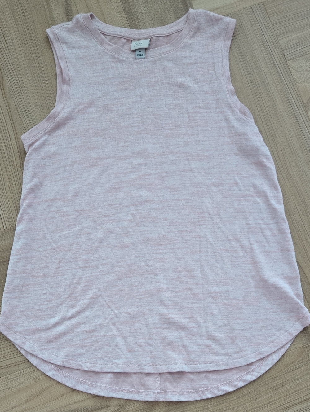 A New Day Light Pink Scoop Hem Sleeveless Tank Medium